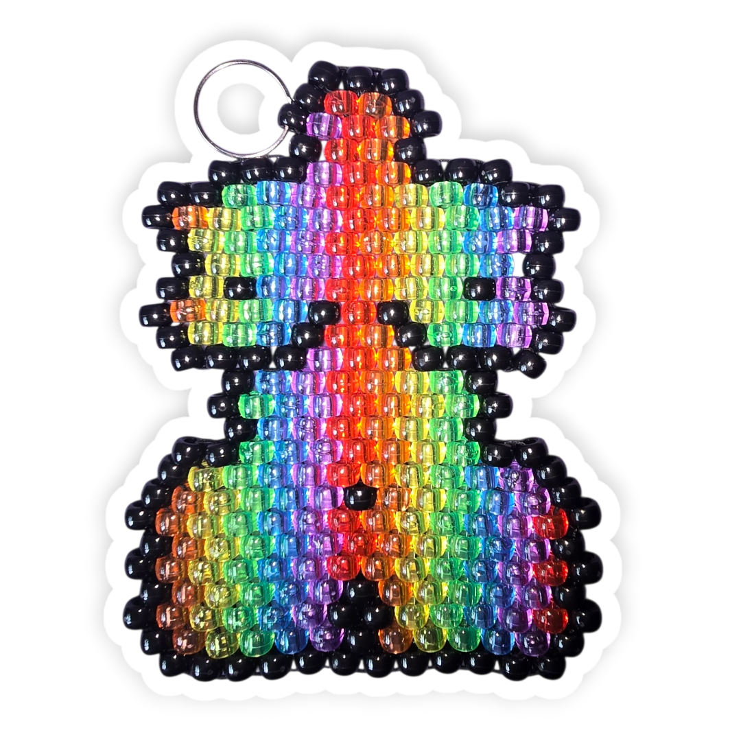 Rainbow Lady Kandi Keychain