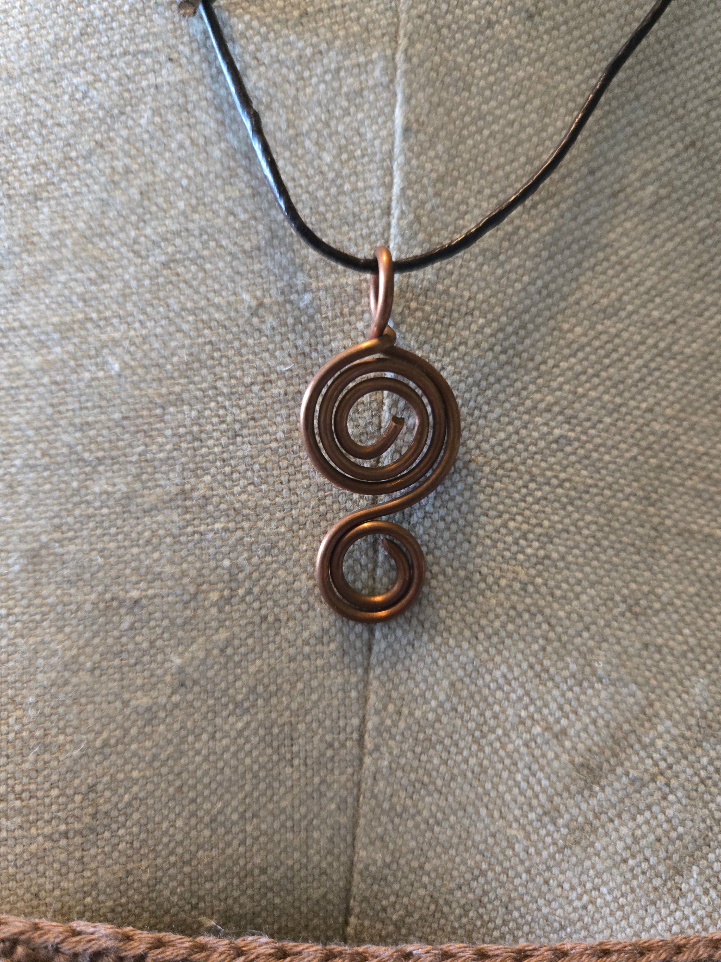 Copper Spiral Pendant