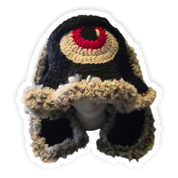 Black Bunny Ear Stash Eye Hat