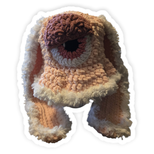 Pink Bunny Ear Stash Eye Hat