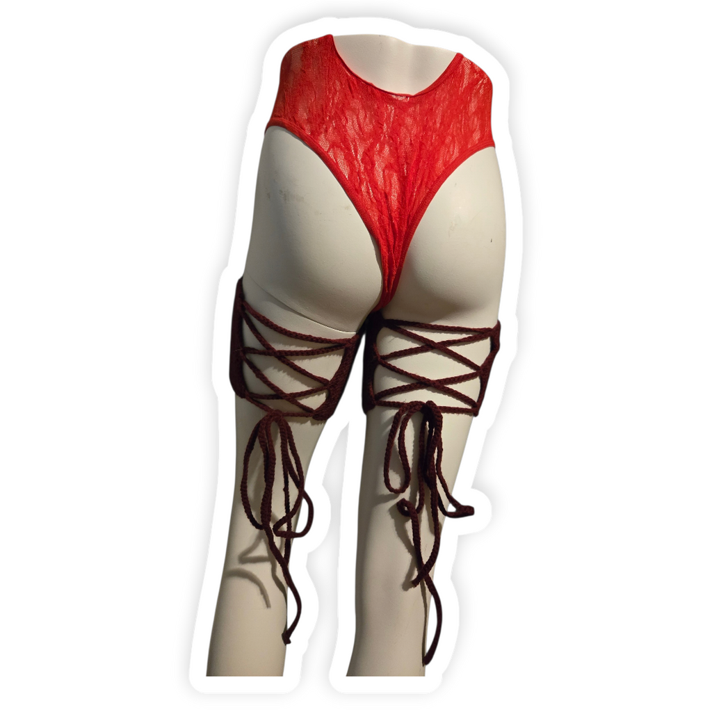 Red Evil Eye Leg Wraps