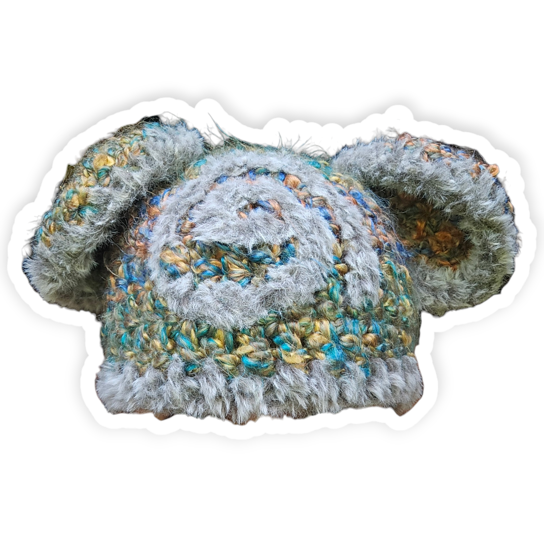 Spiral Floppy Bear Beanie