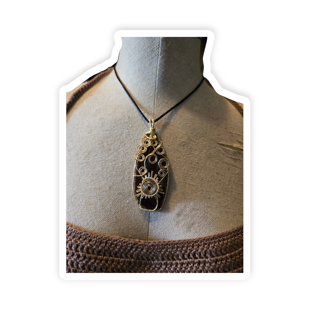 Gold Colored Aluminum Pendant