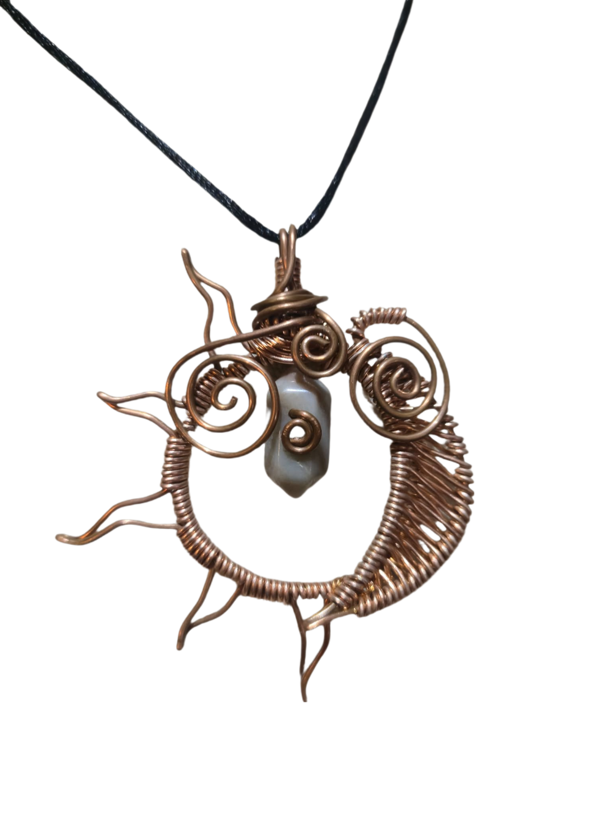 Copper Sun & Moon Pendant