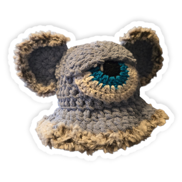 Blue Bear Ear Stash Eye Bucket Hat