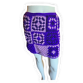Purple Granny Square Skirt (L)