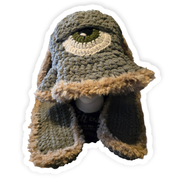 Green Bunny Ear Stash Eye Bucket Hat