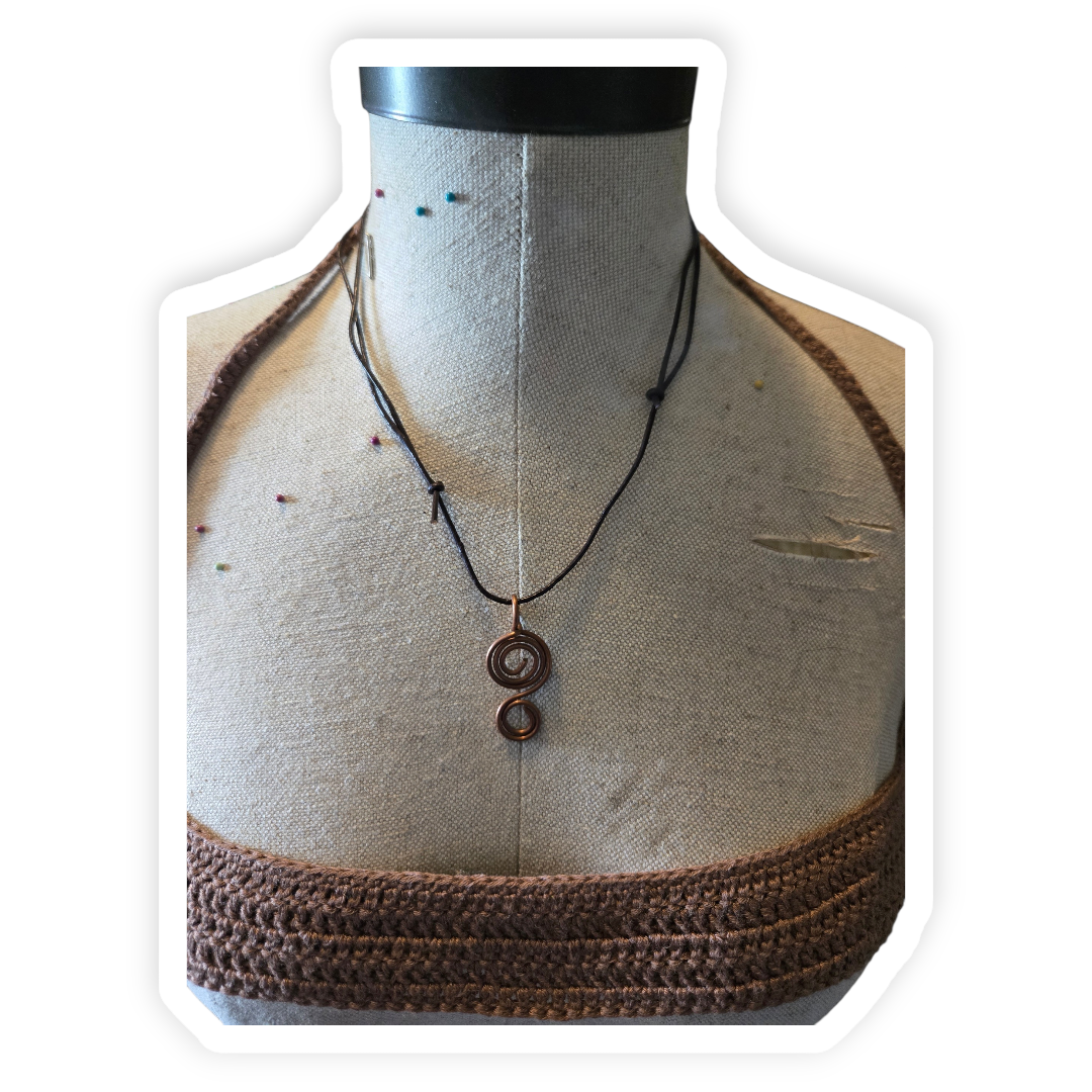 Copper Spiral Pendant