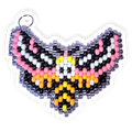 Pink Moth Kandi Keychain
