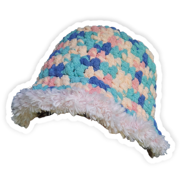 Multi-color Plush Bucket Hat